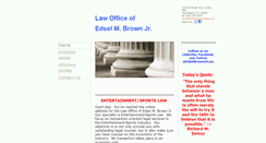 Desktop Screenshot of edselmbrownjrlaw.com